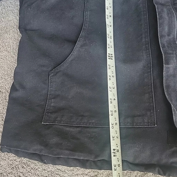 Vtg Carhartt Chore Jacket Men 2XL Tall Black Michigan Barn Work Quilt Lined Flag - Picture 12 of 15